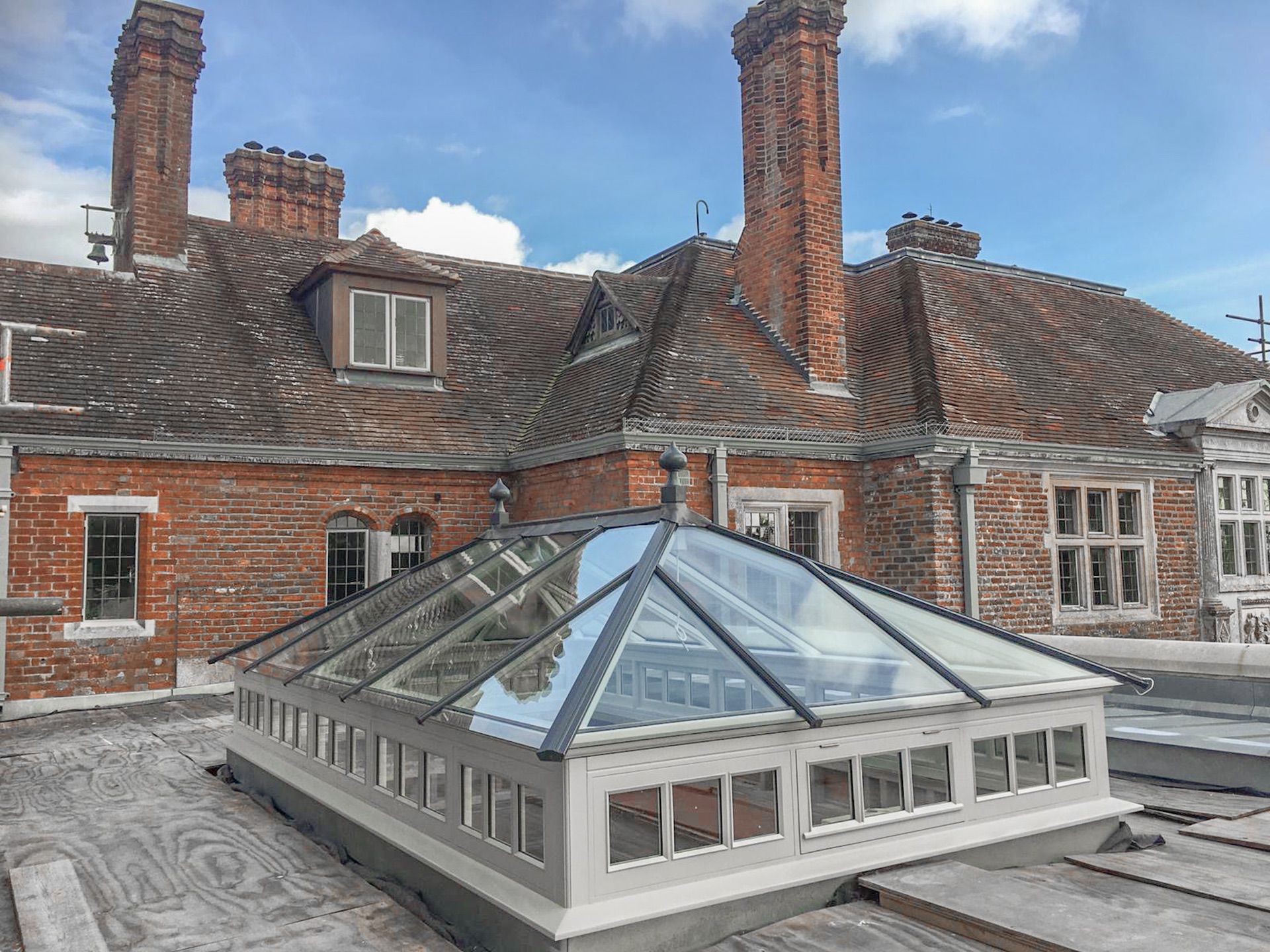 External timber roof lantern